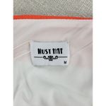 Must Haf Womens Jumpsuit Size M Orange White Striped Strapless Bow Front NEW Size M Photo 2