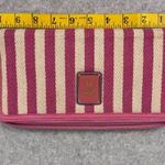 Guess Vintage Women's Striped Pink Wristlet Wallet with Logo Accents Zip Around Photo 7