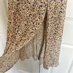 AFRM x NORDSTROM | Brown Cream Nudes Neutrals Open Back Flutter Sleeve Maxi | XL Photo 10