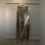 Eliza J  Boat Neck rhinestone starburst draped Ruched Sheath Mini Dress black 10 Photo 1