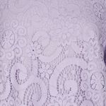Nanette Lepore  Chic Lilac Lavender Floral Lace Puff Sleeve Blouse Size M NWT Photo 8