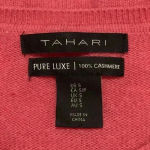 Tahari  pure luxe 100% cashmere pink sweater in size small Photo 3