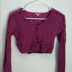 Guess Purple Knit Crop Top Photo 4