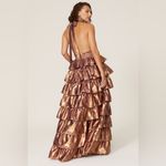 Love Shack Fancy  Bexlie Halter Dress Gown Pink Orchid Gold Maxi‎ Formal, Size XS Photo 1