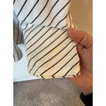 Chico's  Maxi Skirt Womens 2 Black White Striped Rayon Stretch Elastic Waist Photo 2