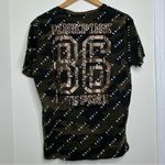 PINK - Victoria's Secret Victoria’s Secret PINK Camo Print All over logo T Shirt Size Medium Back Graphic Photo 4