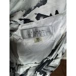 Tahari  Womens Dress Size 10 Black White Floral Maxi VNeck Cross Back Formal Gown Photo 7