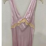 Olivaceous  Women's Purple Satin Slip Dress Size S Midi Formal V-Neck Photo 2