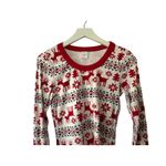 Hanna Andersson Red & White Holiday Christmas Reindeer Pajama Top Small Photo 1