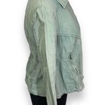 Free People  Linen Blend Snap Front Moto Jacket Photo 3