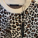 T Tahari  Animal Print Crew Neck Sweater NWT Sz XXS Polyester Long Sleeve Photo 2