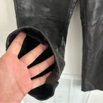 Siena Studio Black 100% Leather Straight Pants Size: 8 Photo 3