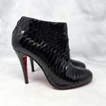 Christian Louboutin Belle Python Crystal Stiletto Heeled Ankle Boots Black 37.5 Photo 1