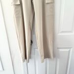 Lou & Grey Beige Wanderweave Cargo Style Straight Wide Leg Pants New Medium Photo 3