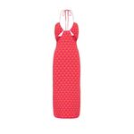 Solid & Striped  Kiana Red Geometric Knit Halter Cut Out Sleeveless Midi Dress M Photo 4