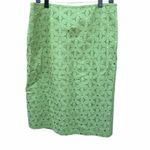Kasper  Green Eyelet Pencil Skirt linen blend size 12 Photo 6