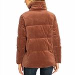 Isaac Mizrahi NY Women's Velvet Puffer Coat Size Small Brown Cozy Winter Jacket Photo 1