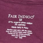 Fair Indigo Blazer Womens Medium Organic Pima Cotton Burgundy 3 Button Jacket Purple Photo 1