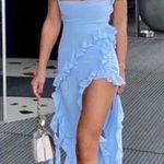 House Of CB  'Ariela' Soft Blue Ruffle Maxi Dress NWOT size XS‎ Photo 0