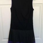 Loft Black and Purple  Chiffon Pleated Skirt Dress Size 6 Photo 0