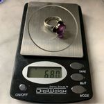 Taxco Mexico Amethyst And Sterling Silver Ring Flower Floral Size 8.75 Purple Photo 11