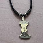 Igirl Green Apple core rotten Pendant Necklace Black Photo 3
