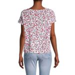 Anthropologie Womens  Beach Lumi Lounge Lumi Floral Tie Front Top - Sz L Photo 1