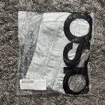 Pull&Bear Metallic Denim Corset Top in Silver, Size S​​​ Silver Photo 5