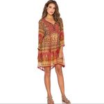 Raga Red Brown Paisley Floral Tunic Mini Dress Photo 19