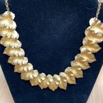 MCM Textured Gold Plate Metal Overlapping Catalpa Leaves Quality Estate Piece Photo 2