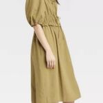 Universal Threads Universal Thread Dress Small Tribeca Green Puff Short Sleeve Cotton NWT Photo 5