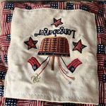 Longaberger Vintage  Homestead Cloth Tote Bag Flag Print Patriotic Photo 2