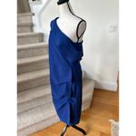 Chiara Boni Arabela Deep Navy Blue Off the Shoulder Sheath Cocktail Dress Size 12 Photo 5