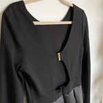 Hutch Anthropologie Womens 4 Black Cutout High-Low Formal Dress Whimsigoth Vamp Photo 2