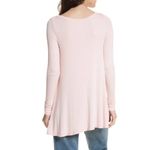 Free People  Pastel Pink Asymmetrical Oversized Blouse Sz S Photo 1