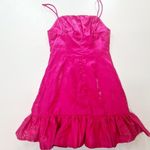 MORE TO COME Ella Ruffle Mini Dress in Hot Pink XXS Photo 9