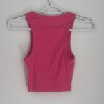 ZARA bubblegum pink cropped ribbed basic tank top size S Photo 4