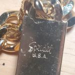 Vtg Speidel Name ID Bracelet Candace Gold Tone Curb Link Chain Chunky 7.5" Photo 1