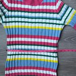 English Factory  Short Sleeve Striped Sweater Dress Photo 10