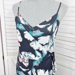 Philosophy Oversized Floral Faux Wrap Side Tie Sleeveless Maxi Slip Dress Blue 4 Photo 5