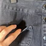 Brandy Melville  Black Front Snap A-Line Denim Jean Skirt Women Sz 26 Photo 3