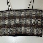Urban Outfitters tweed knit tan crop top bandeau bralette size XS Photo 5