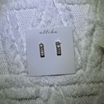 Ettika Gold Hoop Earrings with Cubic Zirconia Crystals Sparkly Glam Photo 1