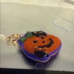 Beaded Pumpkin Key Holder Orange Photo 3