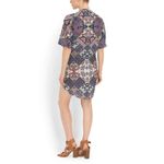 Gypsy 05 NWT Bima Printed Silk Lace Front Dolman Sleeve Shift Mini Dress M $242 Photo 1