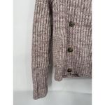 American Eagle Sweater Women Medium Purple Cream Knit Double Breasted Wool Yak Photo 8
