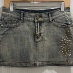 Funhouse Vintage Embellished Denim Mini Skirt Blue Size undefined Photo 0
