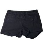 Old Navy Boyfriend Mid Rise Black Denim Jean Distressed Shorts Size 14 Women Photo 4