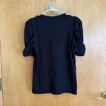 ALC Frank ALC "Kati" Puff-Sleeve Cotton Tee Shirt Black XS Photo 8