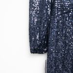 AQUA  Formal - Navy Sequin Twist-Front Gown Photo 6